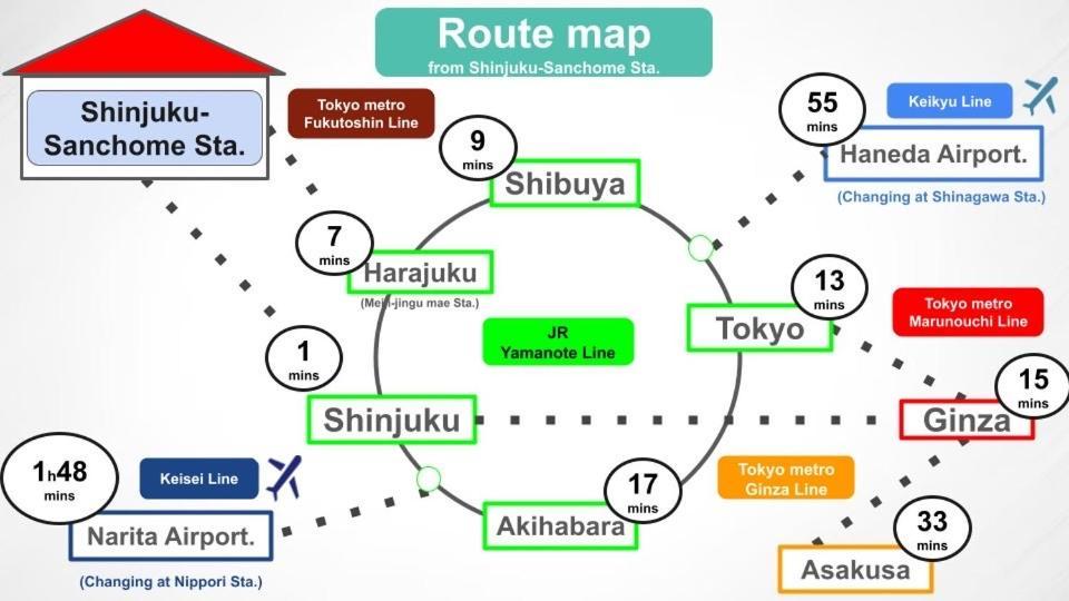 #6 Stylish Apartment With Beautiful Night View A Stop To Shinjuku Station Tokyo Exterior photo